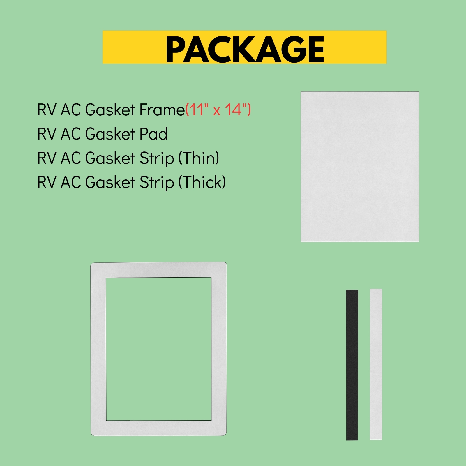 11" x 14" RV A/C Gasket - Image 4